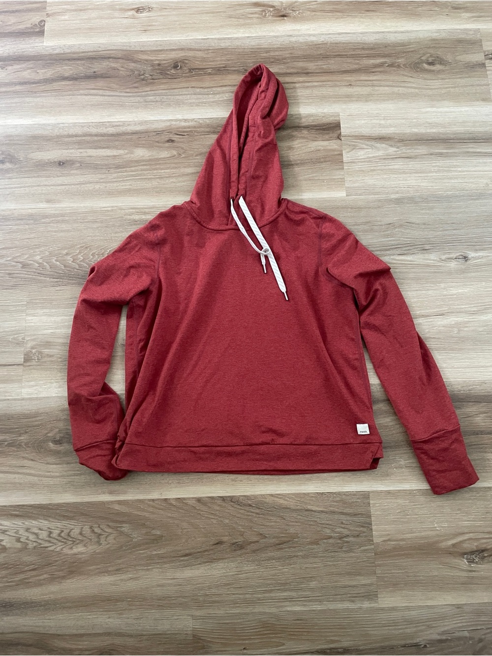 Vuori Women's Red Hooded Pullover Sweatshirt